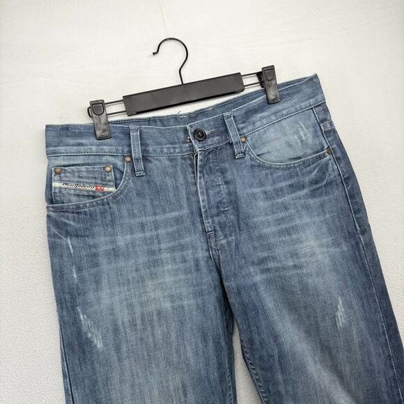 Diesel jeans Fits 32x32 Blue Roody Only The Brave Dark Wash Whisker Vintage y2k - Picture 3 of 16